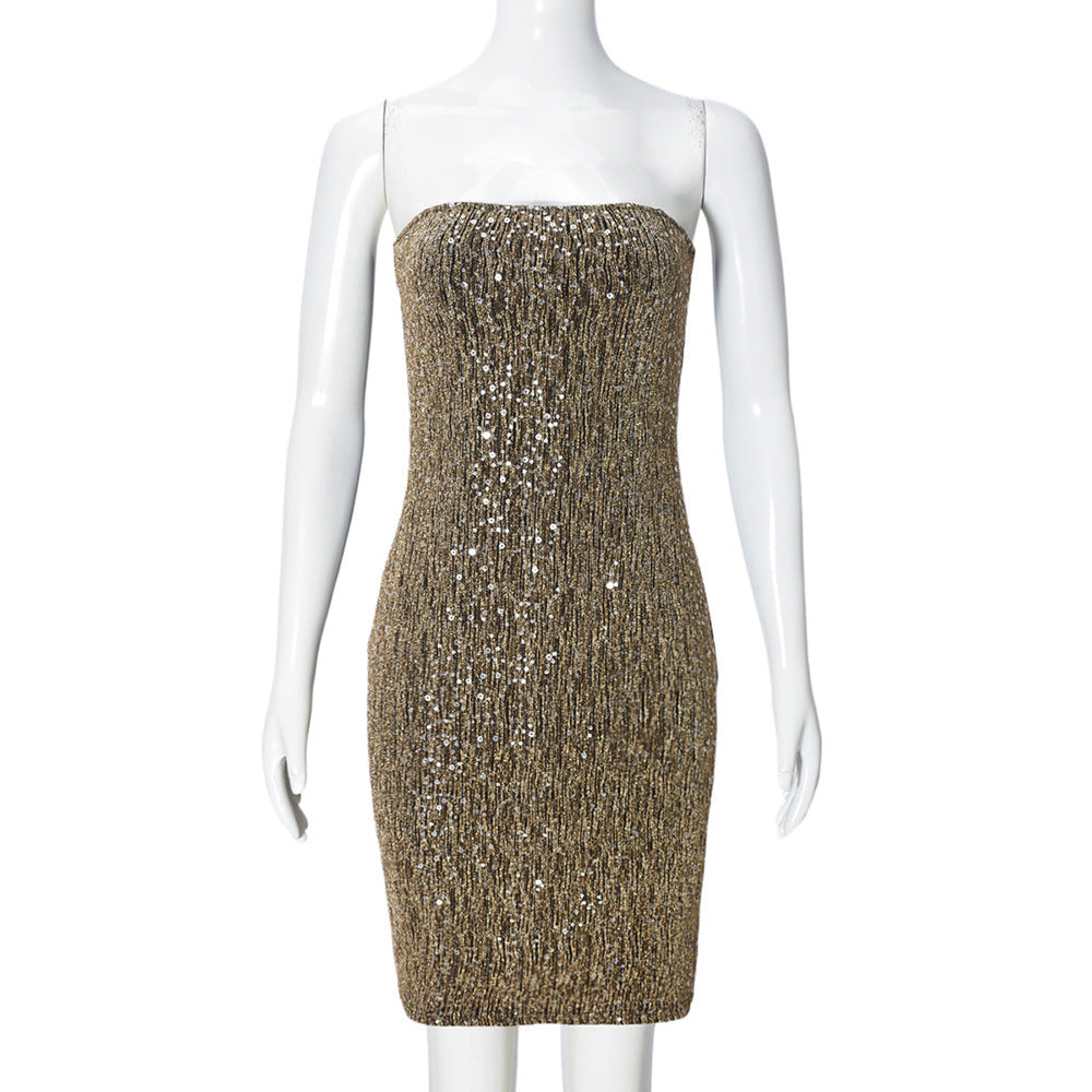 Damen Abendkleid Schwarz Größe M Pailletten Bodycon-4