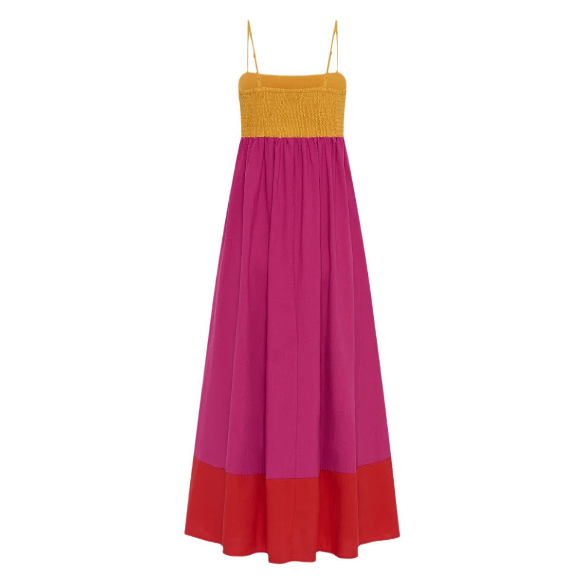 Lena Damenkleid - Langes Spaghetti-Träger Kleid mit Empire Taille - Fließende A-Linie für Sommer Strandlook-5