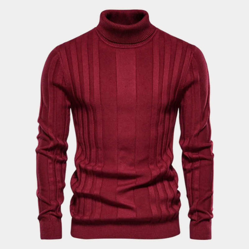Variant image for Herrenpullover Schwarz Größe M Thermo Hochkragen Strickstoff-21