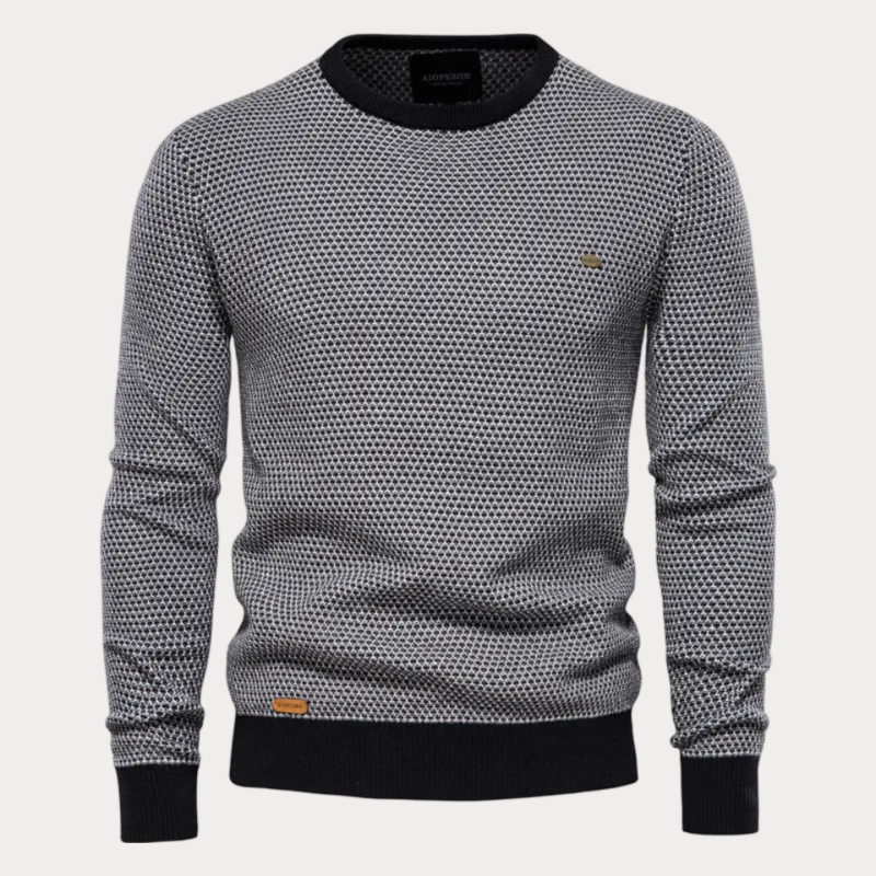 Variant image for Herren Pullover Schwarz Größe M Baumwolle Atmungsaktiv Warm Herbst Winter-4
