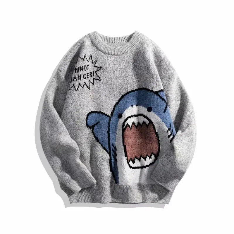 Herrenpullover Grau Größe M Baumwollmischung Grafisches Design Entspannte Passform-3