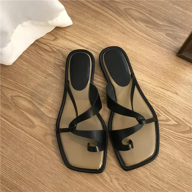 Lisa - Damen Flip Flops Mit Schickem Schleifendetail - Flache Sommer-Sandalen für Komfort und Stil-1
