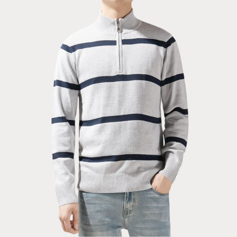 Herrenpullover Weiß Größe M Baumwolle Rollkragen Klassisch-2