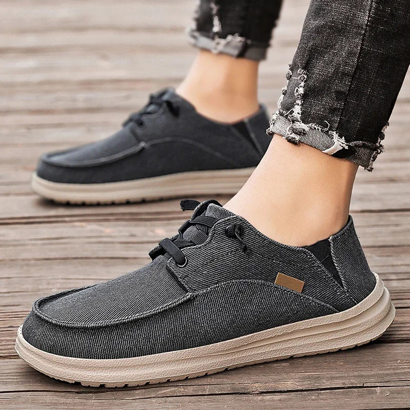 Max: Herren Sneaker – Bequeme Weiße Slip-on-Schuhe aus Canvas für Freizeit und Alltag-6