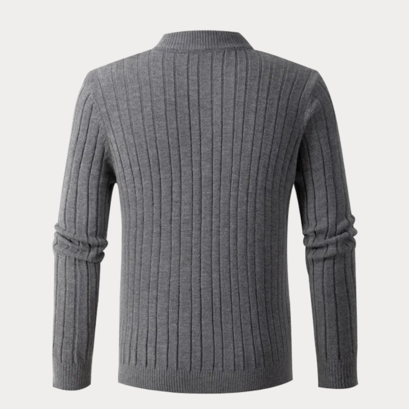Herrenpullover Halbzip Schwarz Größe M Polyester-6