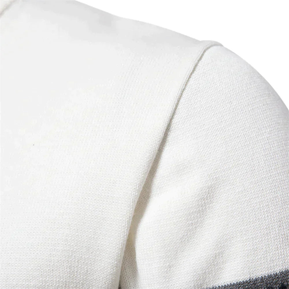 Herren Pullover Grau Größe M Retro-Muster Strickstoff-6
