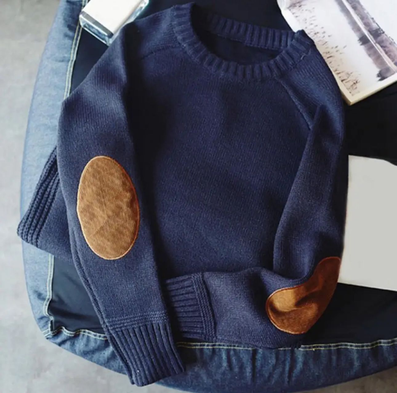 Variant image for Männer Pullover Marineblau Größe M Polyester-1