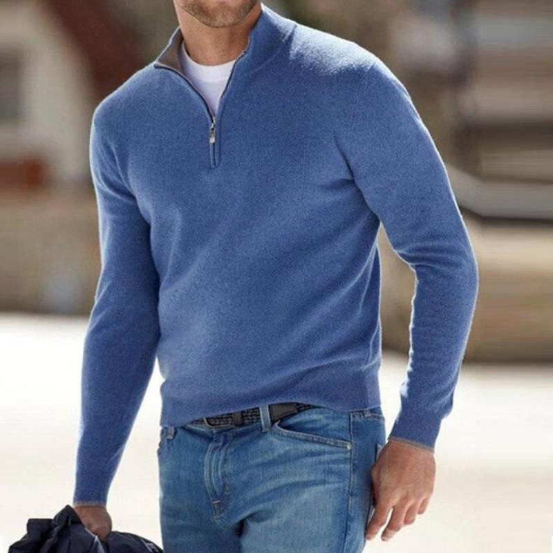 Variant image for Herrenpullover Halbzip Grau Größe M Wollstrick-19
