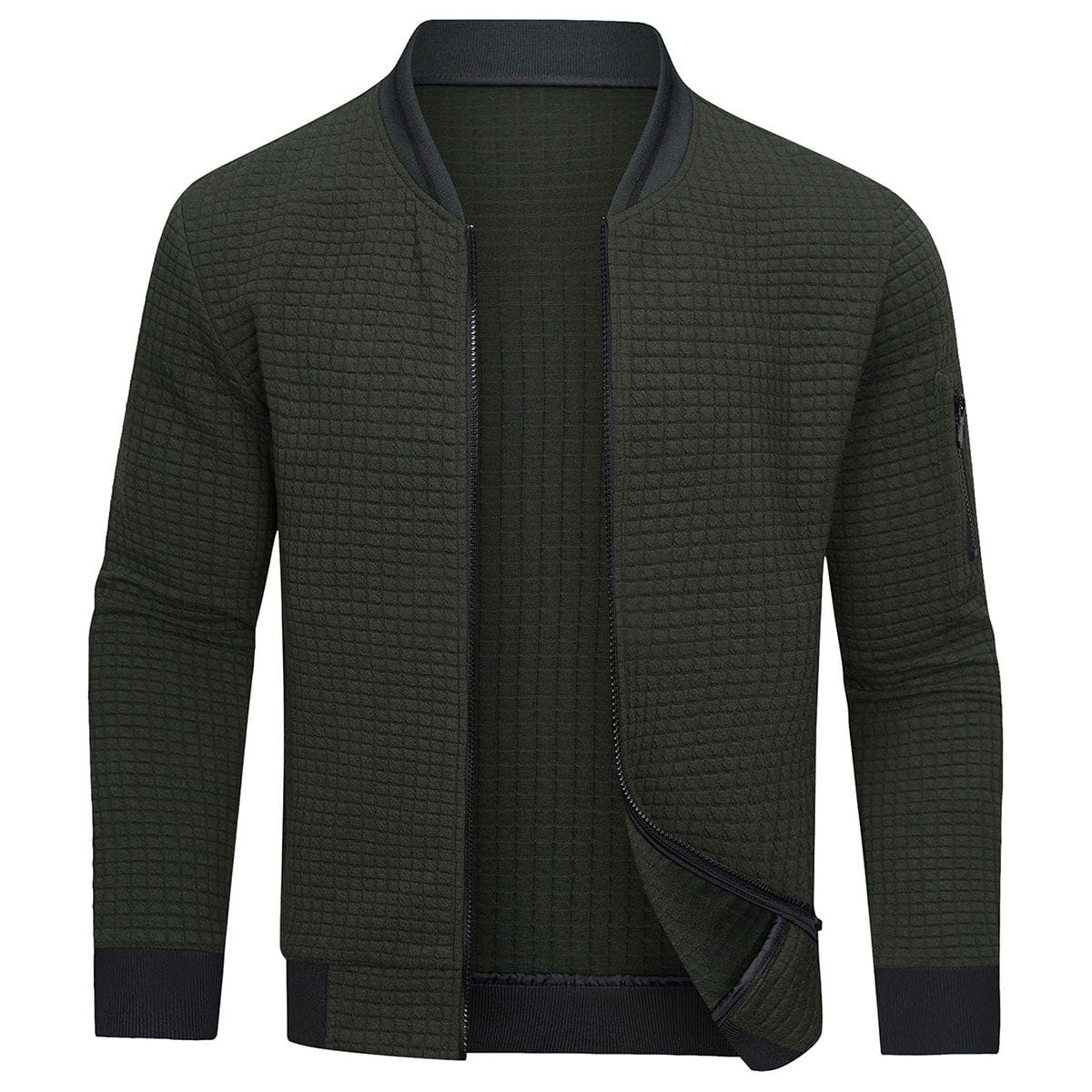 Herrenpullover Schwarz Größe M Polyester Zip-up-2