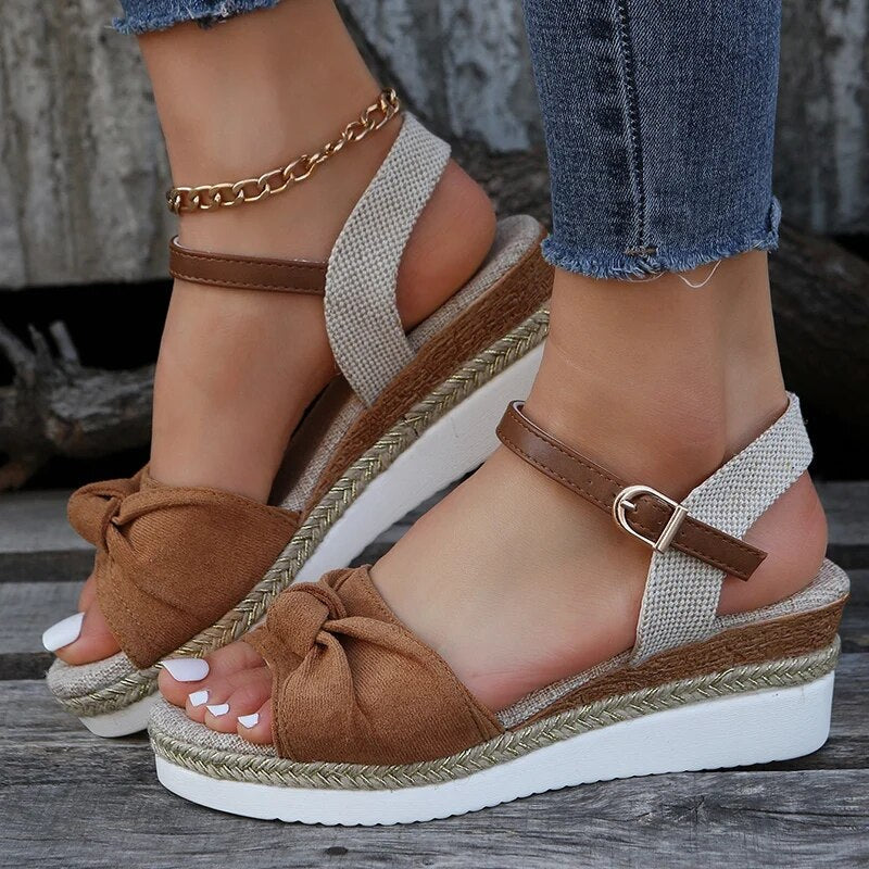 Anna - Elegante Gladiator Sandalen Damen mit Keildesign für Sommerschuhe-4