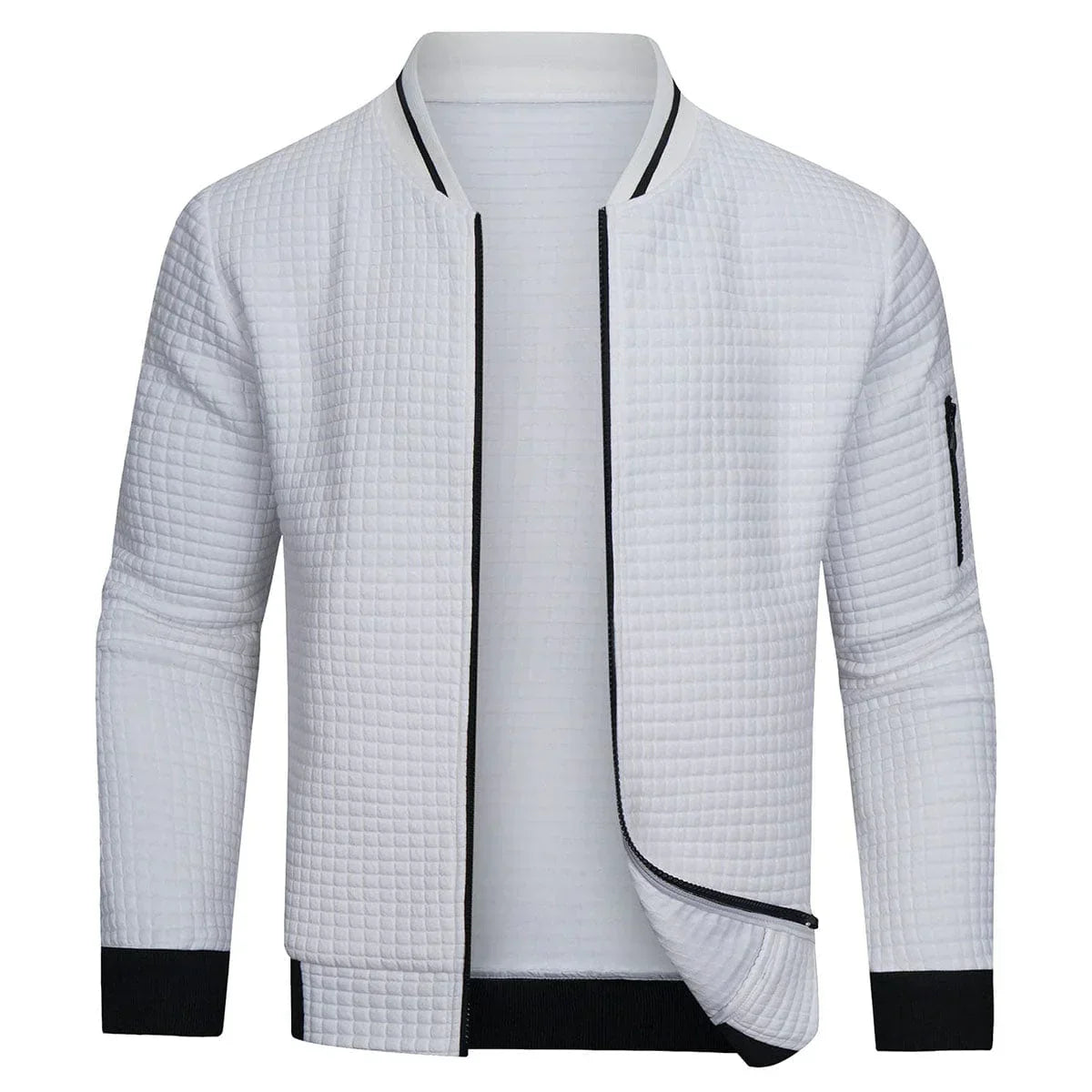 Herrenpullover Schwarz Größe M Polyester Zip-up-4