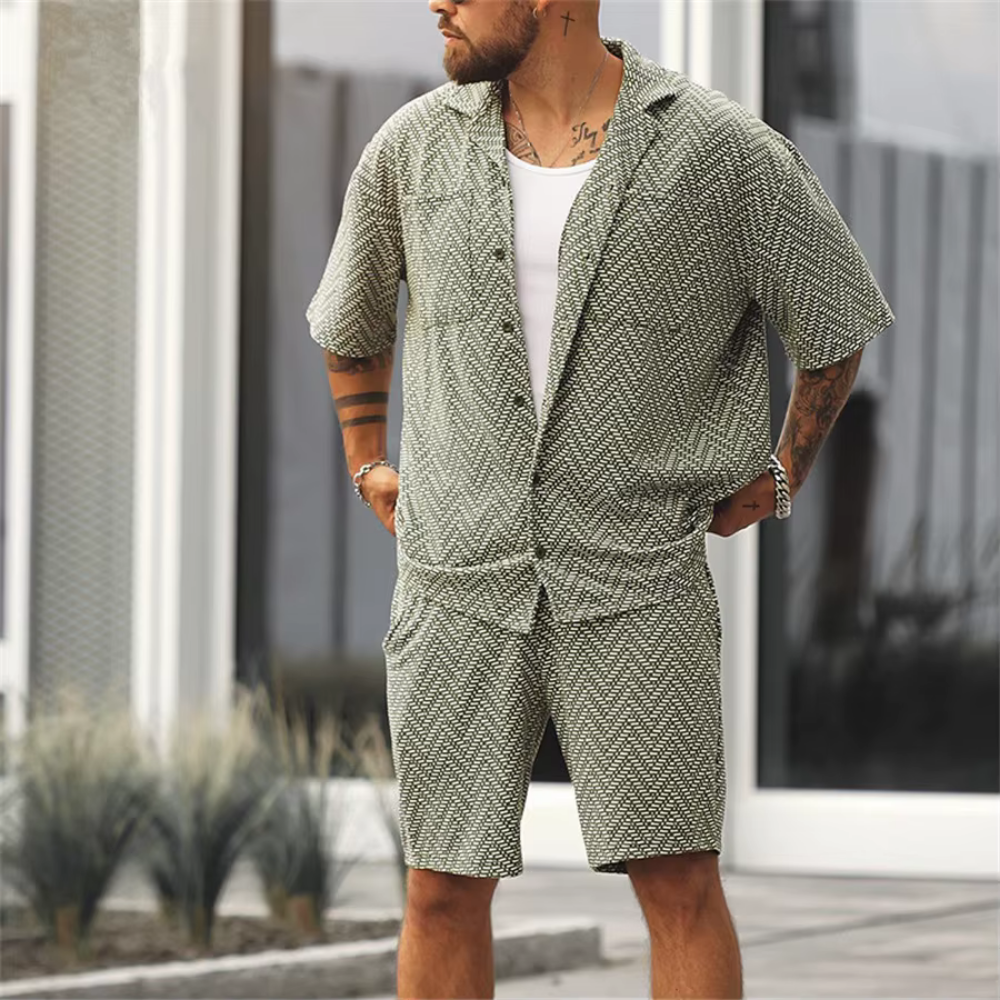 Rulli - Lässiges Ensemble aus strukturiertem Material
