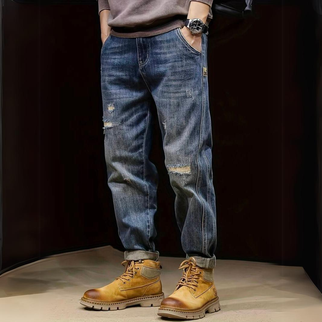 Max | Entspannte Herrenjeans Aus Hochwertigem Denim, Blau, Perfekt Für Freizeitaktivitäten-5