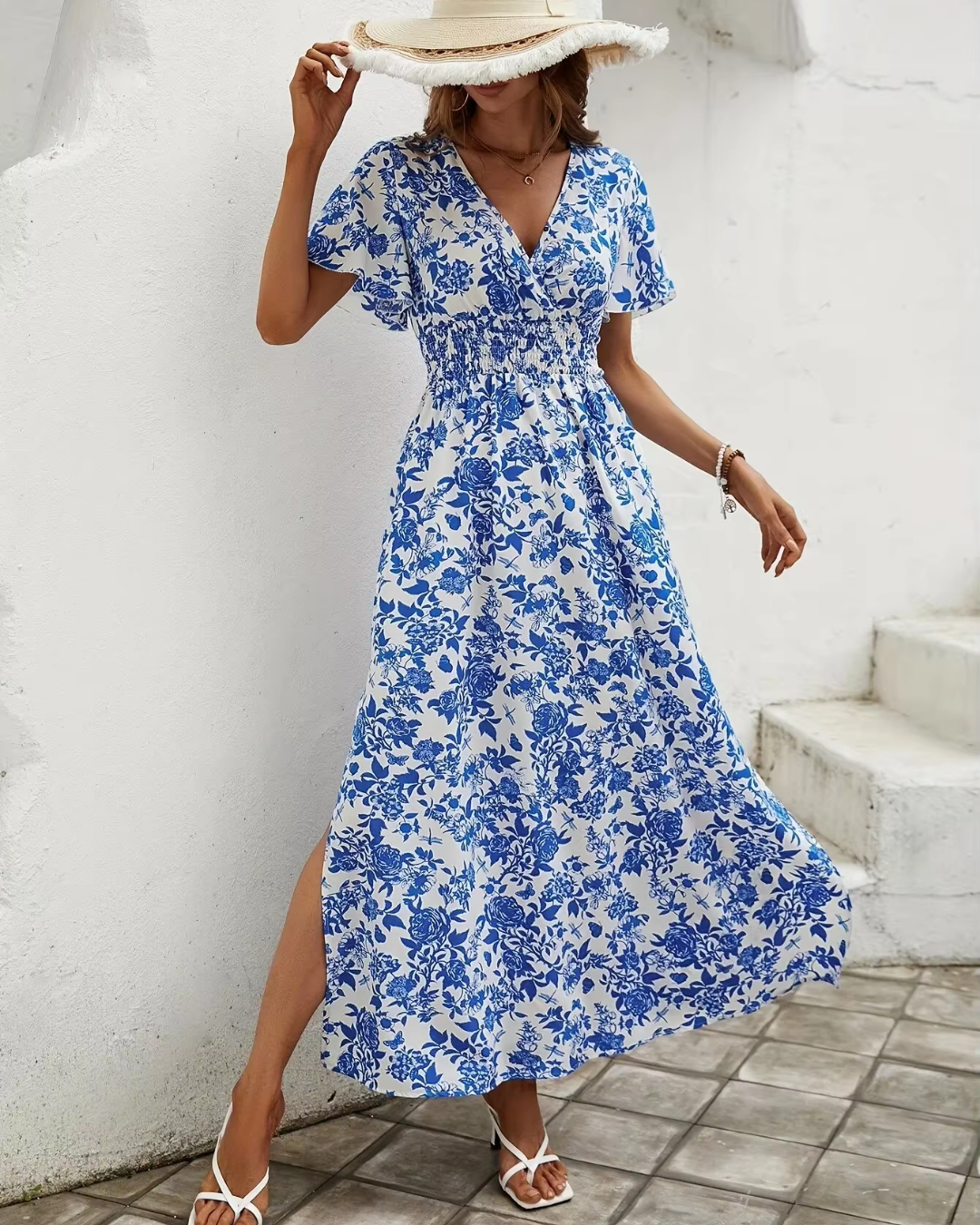 Vileta - Chic und Lässiges Blumenmustern Kleid für Sonnige Tage