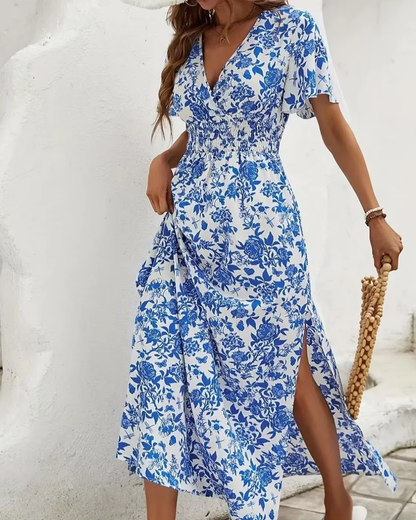 Vileta - Chic und Lässiges Blumenmustern Kleid für Sonnige Tage
