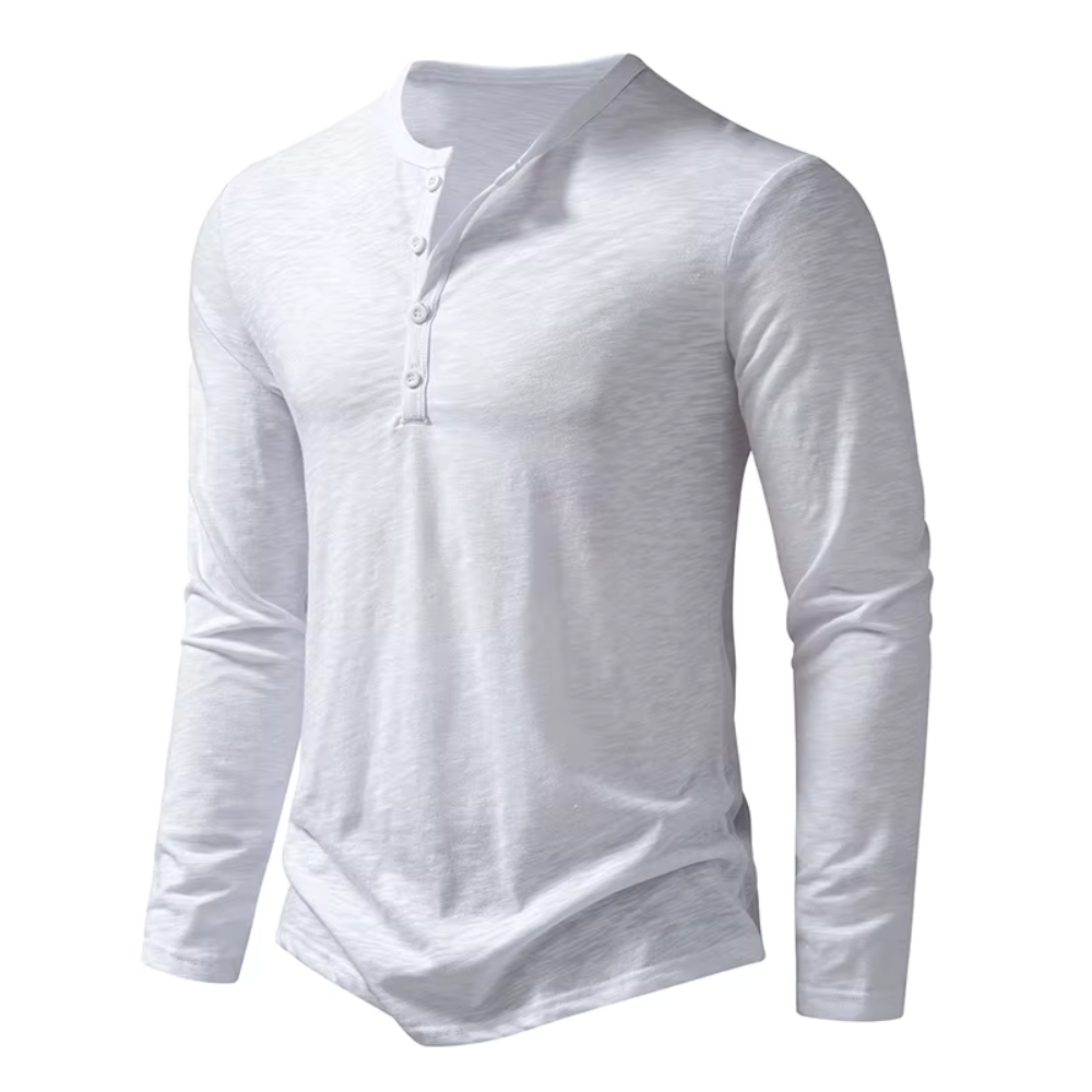 CALLUM – Das moderne henley-langarmshirt für stilsichere männer