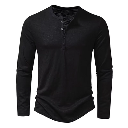 CALLUM – Das moderne henley-langarmshirt für stilsichere männer