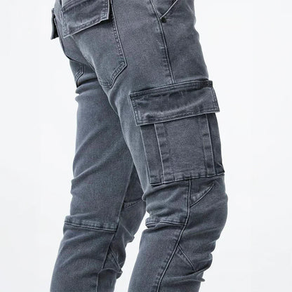 VINCENT – Stretch-Cargo-Jeans für Herren