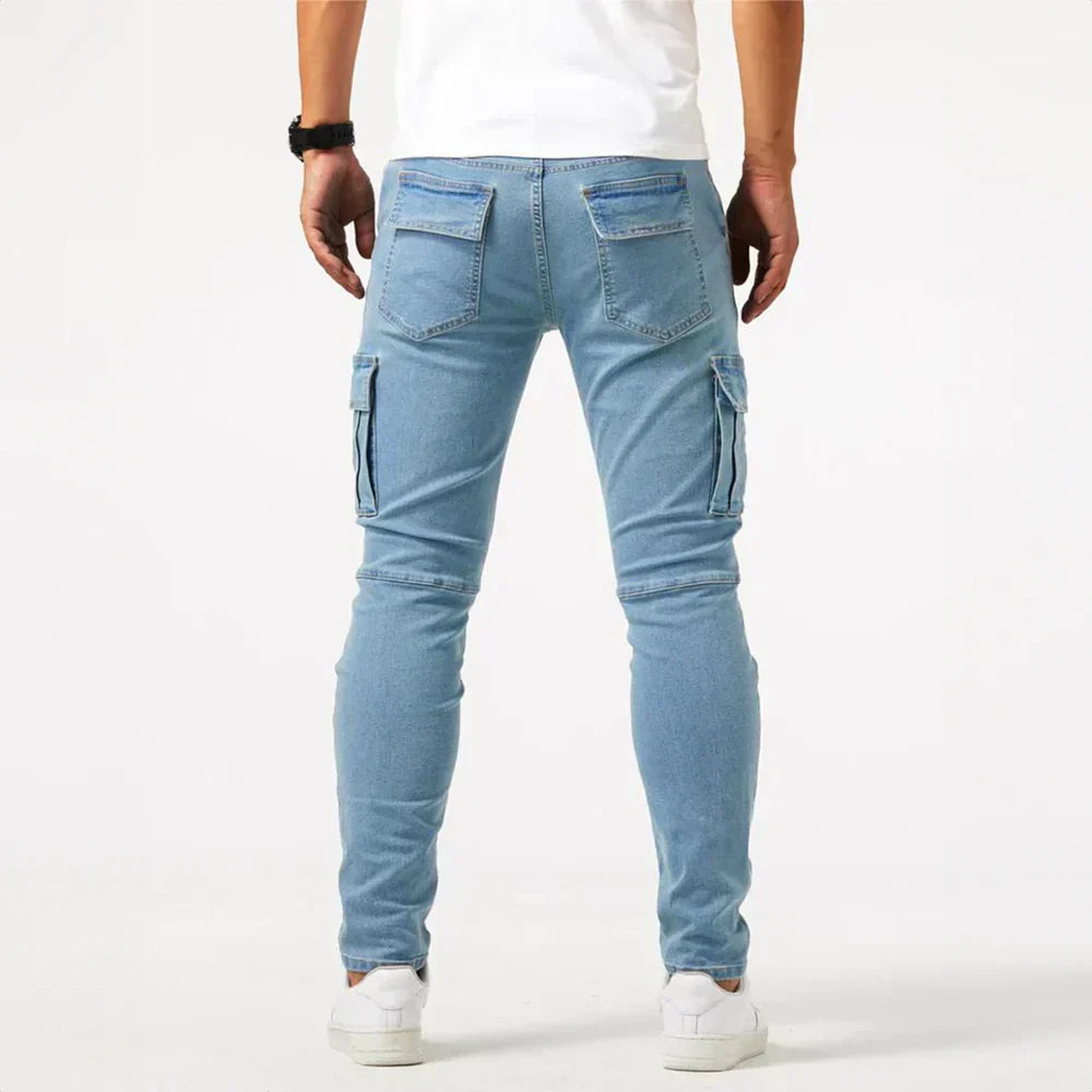 VINCENT – Stretch-Cargo-Jeans für Herren