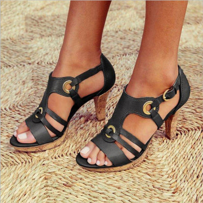 Lena Bequeme High Heel Sandalen Damen - Elegante Sommerschuhe für Frauen-1