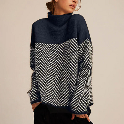 LINE – Warmer Wollpullover mit Stehkragen