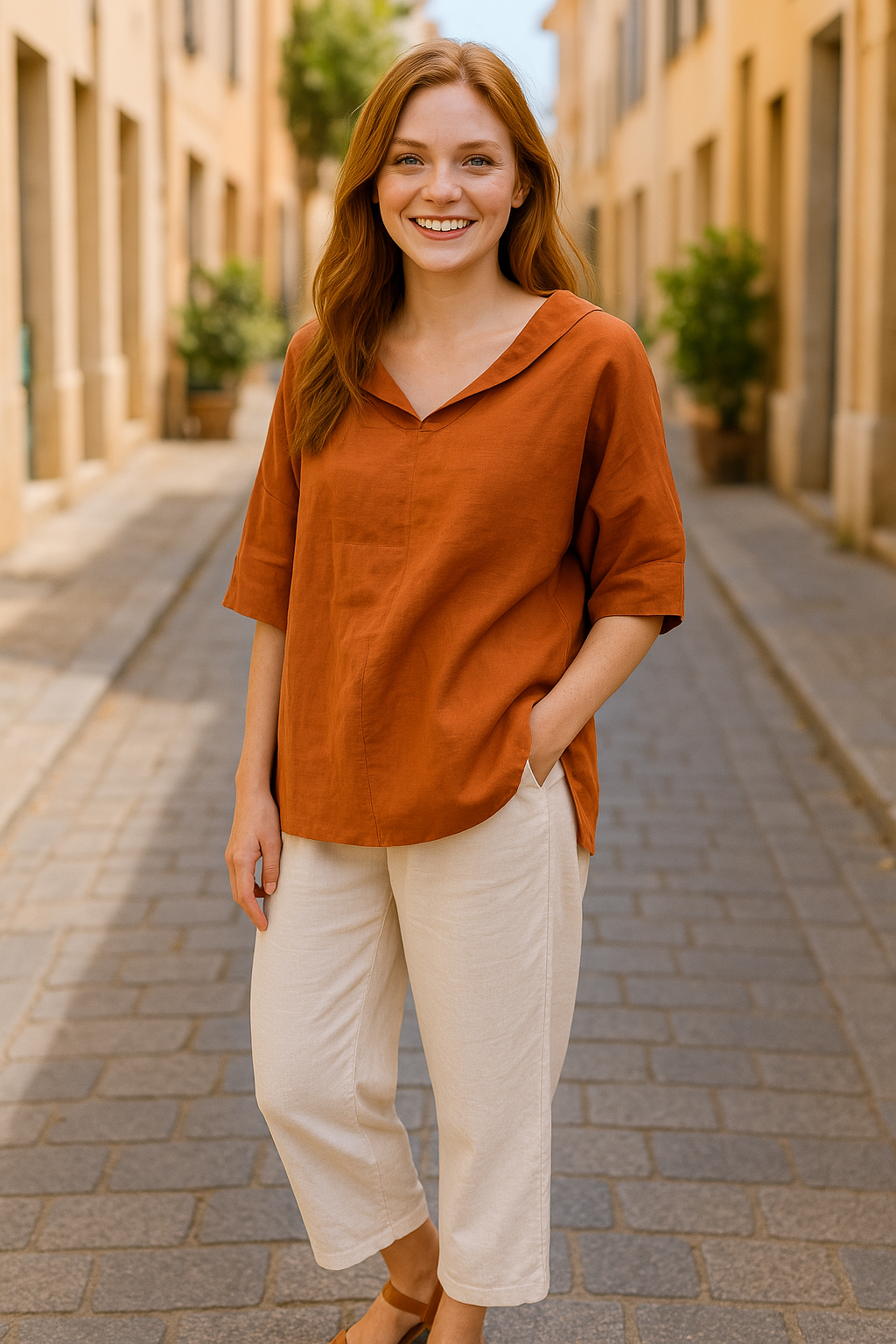 Nadine – Luftige bluse für Frühling und Sommer