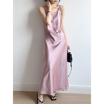 Variant image for Lena Damen Satin A-Linie Camisolkleid – Elegantes Kleid für Hochzeitsgast & Festliche Anlässe-3