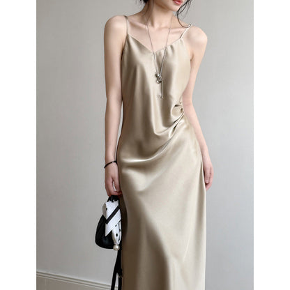Variant image for Lena Damen Satin A-Linie Camisolkleid – Elegantes Kleid für Hochzeitsgast & Festliche Anlässe-7