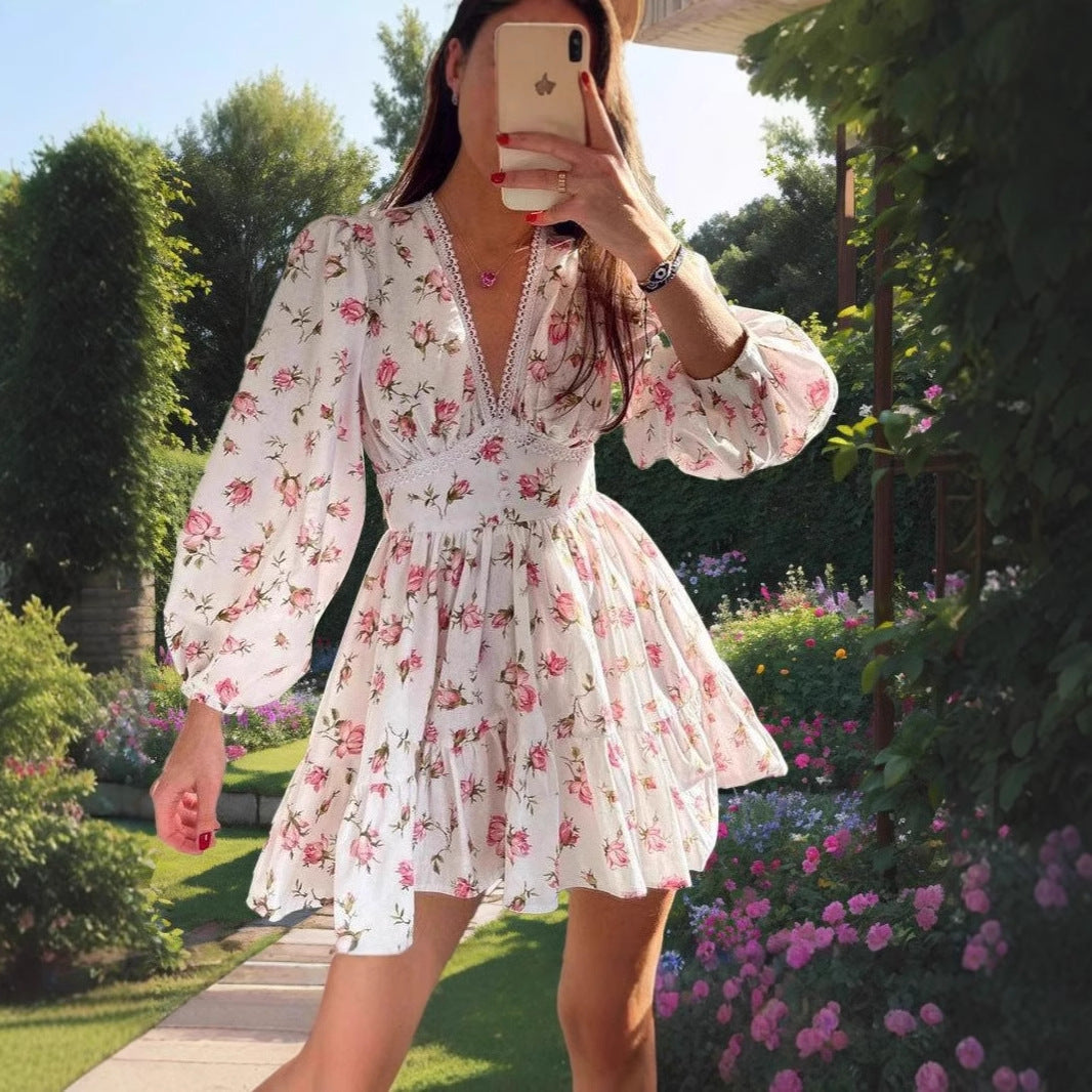 Damen A-Line Mini Kleid Weiß Größe M Baumwollmischung Festliche Kleider-4