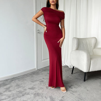 Lena Abendkleid Lang - Bodycon Fit - Off Schulter - Elegantes Bodenlanges Kleid für Damen-2