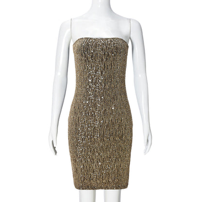 Damen Abendkleid Schwarz Größe M Pailletten Bodycon-4