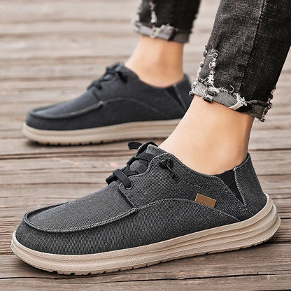 Max: Herren Sneaker – Bequeme Weiße Slip-on-Schuhe aus Canvas für Freizeit und Alltag-6