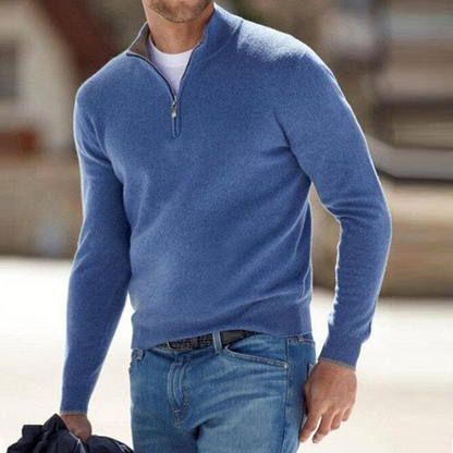 Variant image for Herrenpullover Halbzip Grau Größe M Wollstrick-19