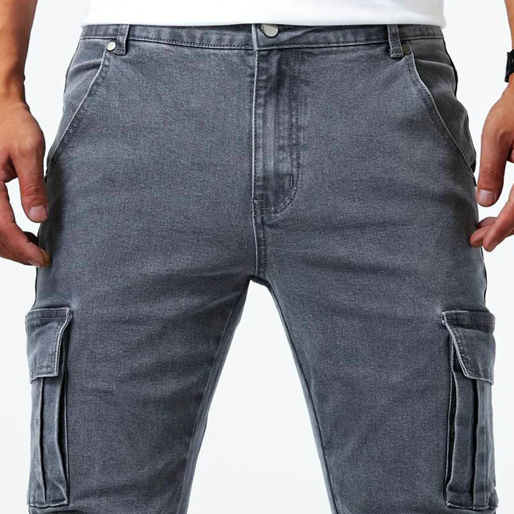 VINCENT – Stretch-Cargo-Jeans für Herren