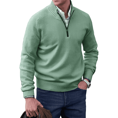 Variant image for Herrenpullover Grau Größe M Strick Viertel-Zip-13