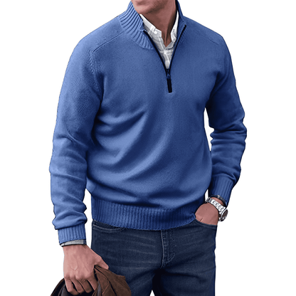 Variant image for Herrenpullover Grau Größe M Strick Viertel-Zip-37