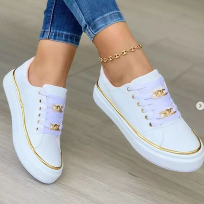 Anna | Damen Sneaker Weiß im Casual Stil für Alltag und Freizeit-1