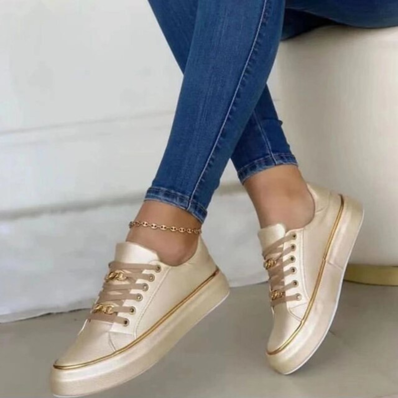 Anna | Damen Sneaker Weiß im Casual Stil für Alltag und Freizeit-3