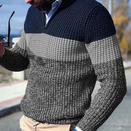 Variant image for Herrenpullover Farbblock Orange Größe M Baumwollmischung-6