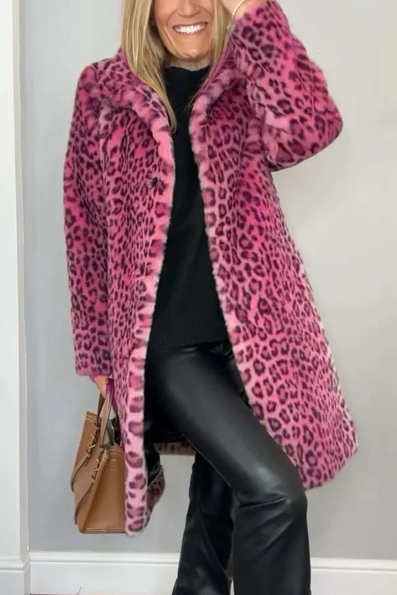 ZOE – Damen-Wintermantel mit Animal-Print