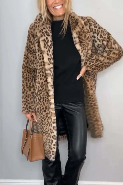 ZOE – Damen-Wintermantel mit Animal-Print