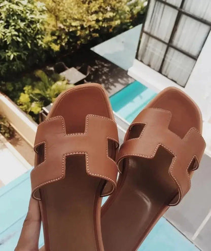 Anna | Trendige H-Profil Sandalen Damen aus Leder – Bequeme Sommerschuhe für Stilvolle Tage-4