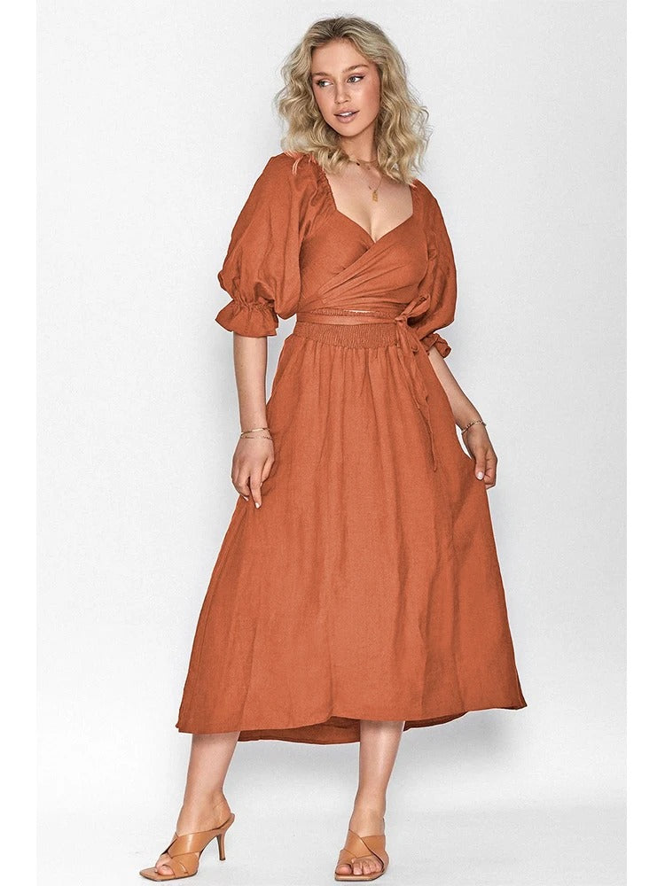 Variant image for Emilia™ Damenkleid Mit Französischen Rüschenärmeln – Elegantes Festliches Kleid Für Hochzeitsgast-13