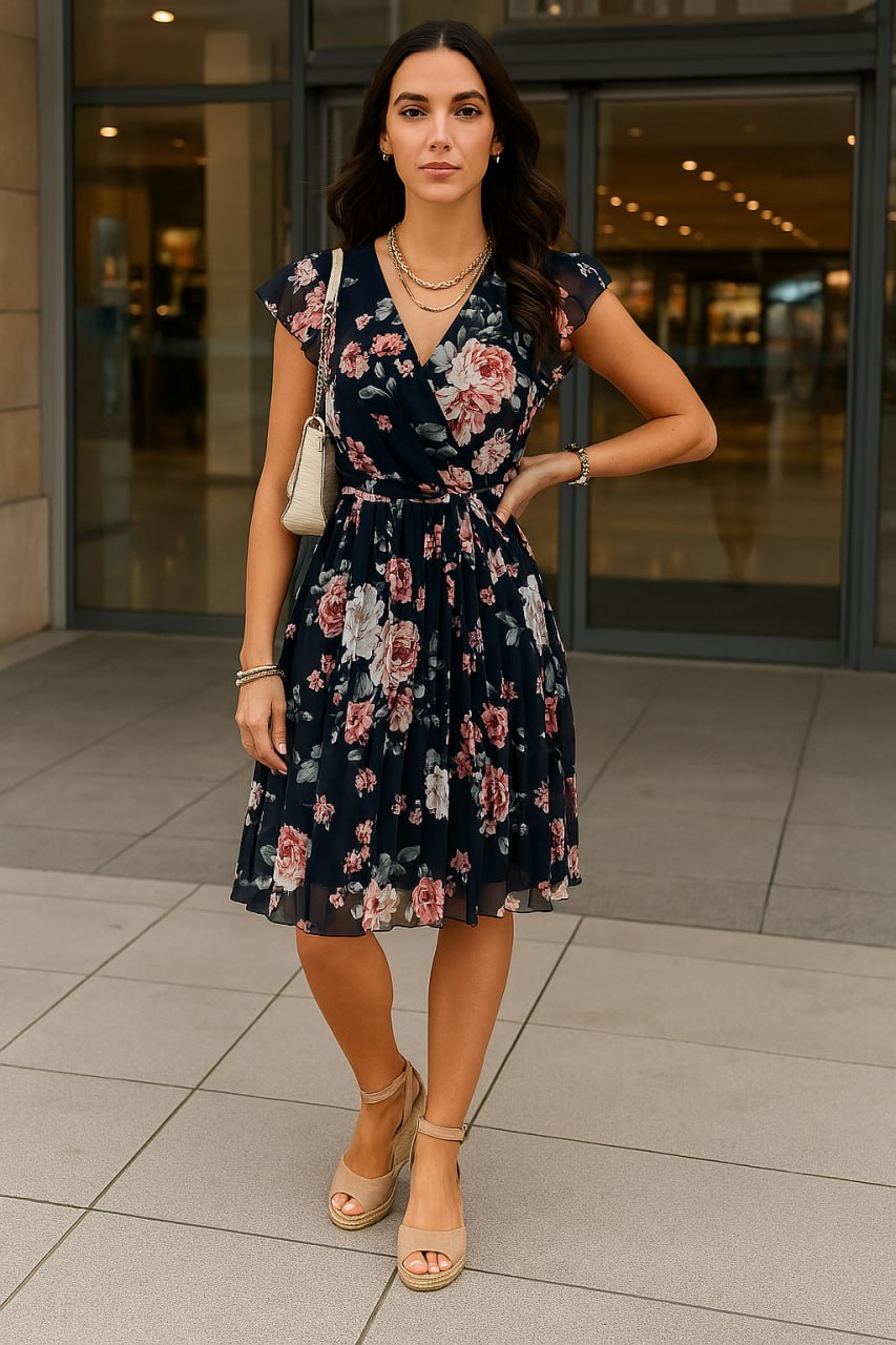Liliana – Elegantes Blumen-kleid mit femininer Note