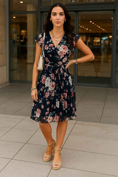 Liliana – Elegantes Blumen-kleid mit femininer Note