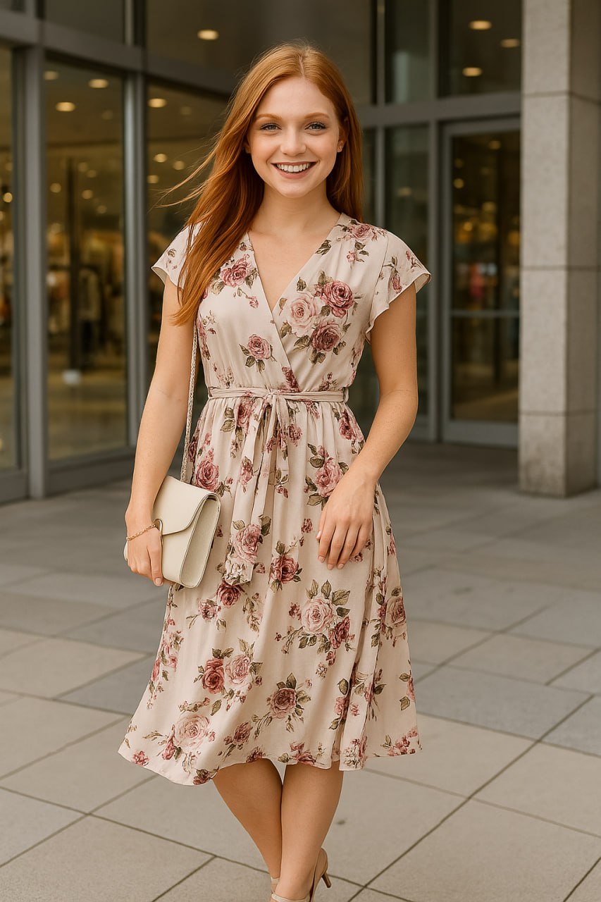 Liliana – Elegantes Blumen-kleid mit femininer Note