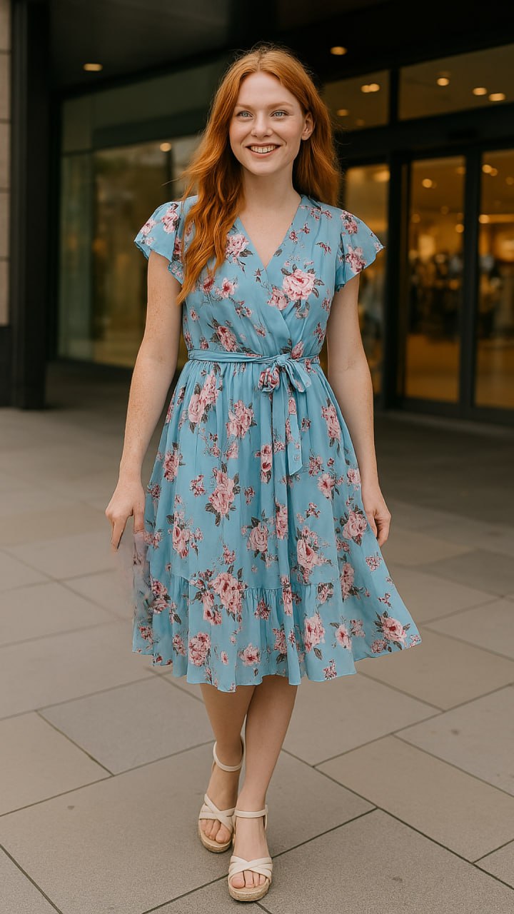 Liliana – Elegantes Blumen-kleid mit femininer Note