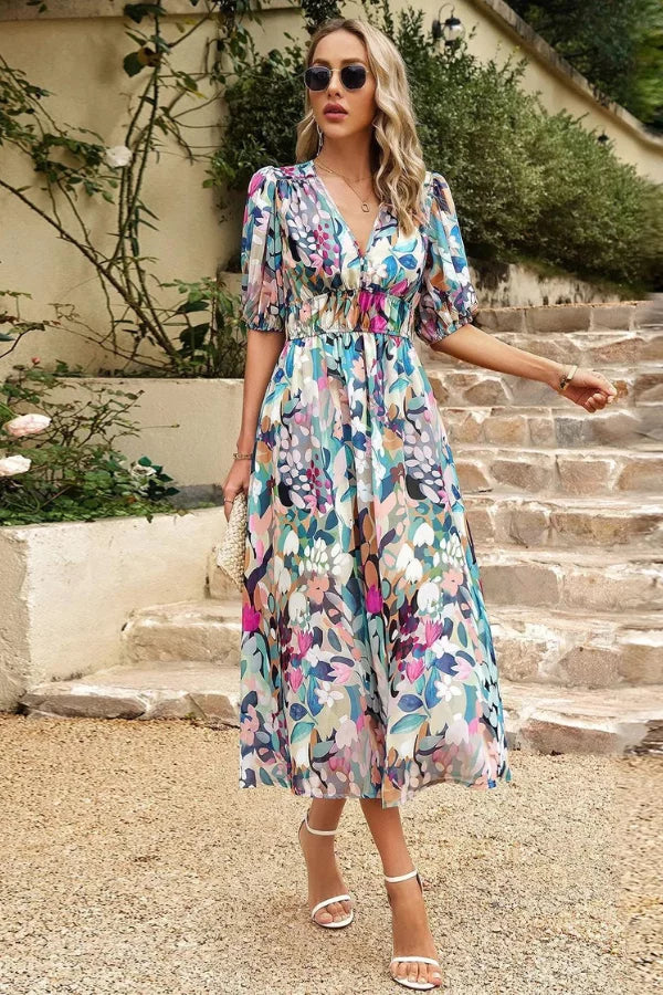 Ludivine - Damen Sommerkleid mit Blumenmuster